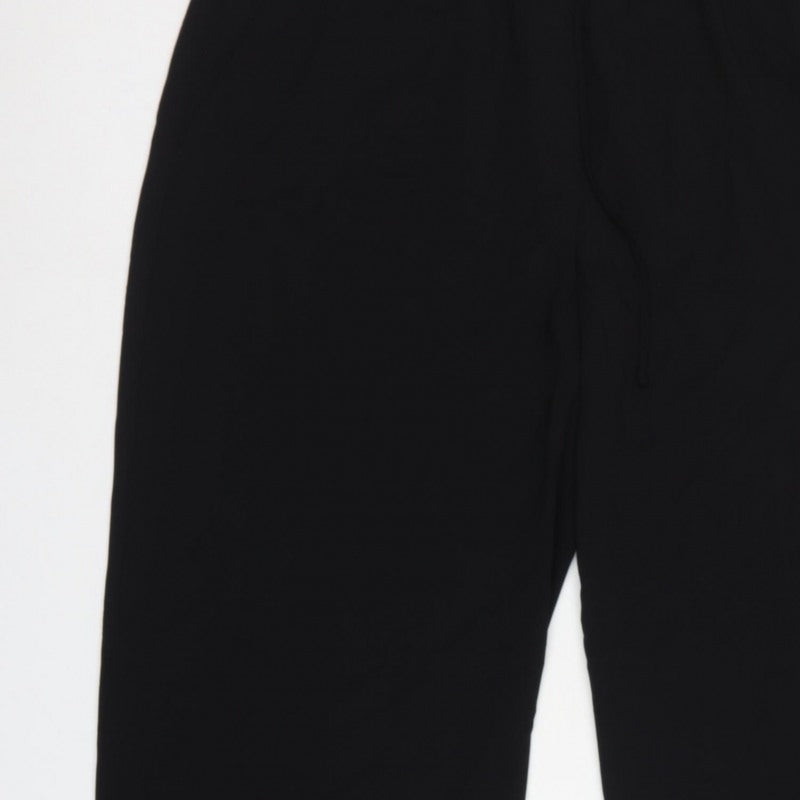 Marks & Spencer Women's Black UK 20 Short Straight Pull-On Trousers
