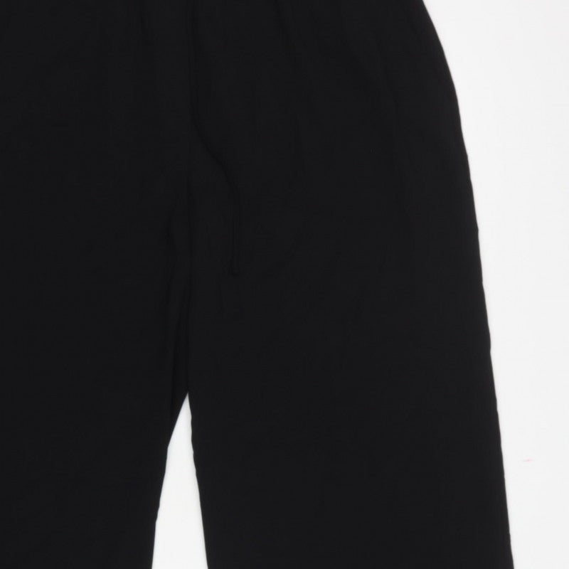 Marks & Spencer Women's Black UK 20 Short Straight Pull-On Trousers