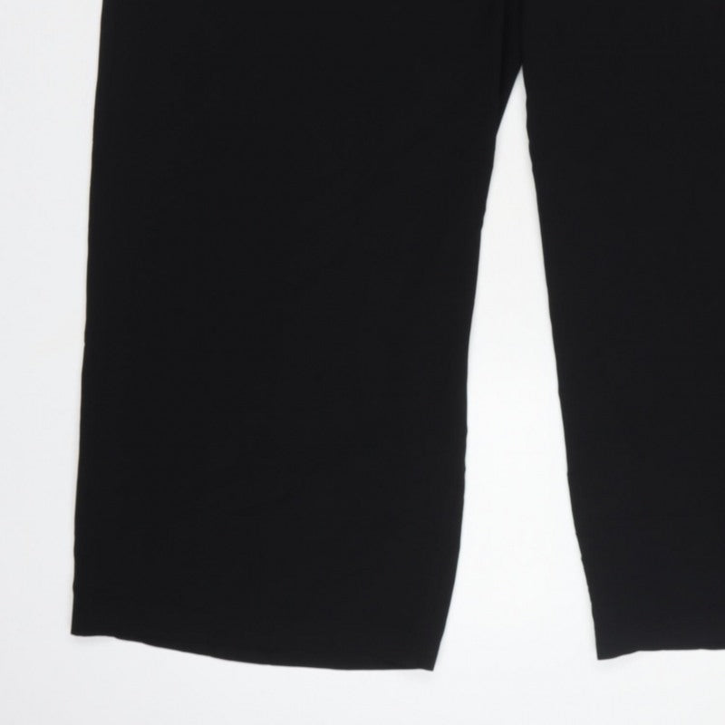 Marks & Spencer Women's Black UK 20 Short Straight Pull-On Trousers