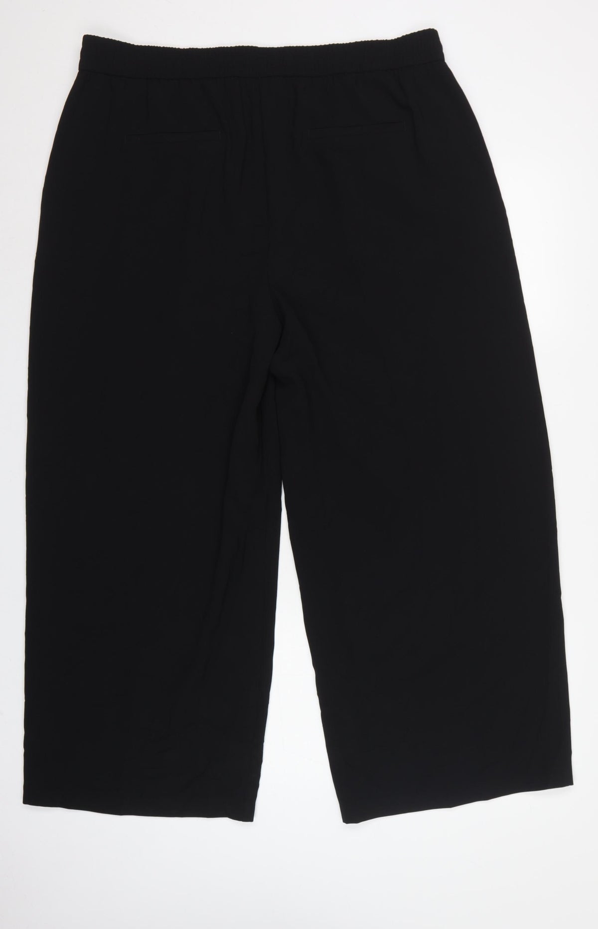Marks & Spencer Women's Black UK 20 Short Straight Pull-On Trousers