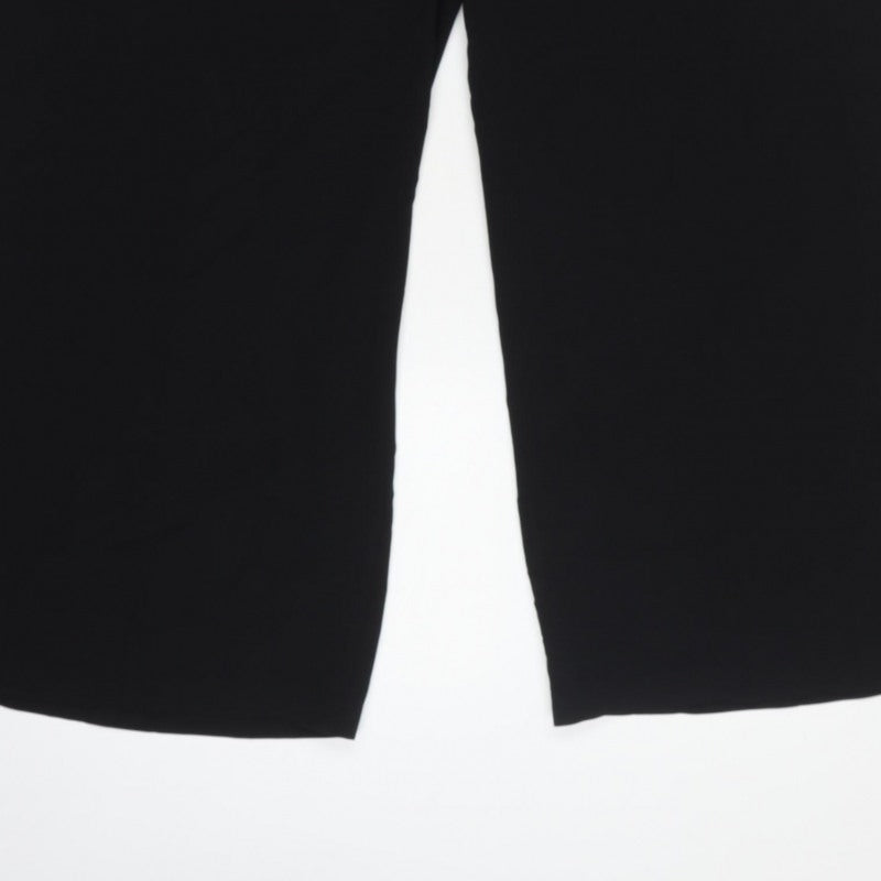 Marks & Spencer Women's Black UK 20 Short Straight Pull-On Trousers