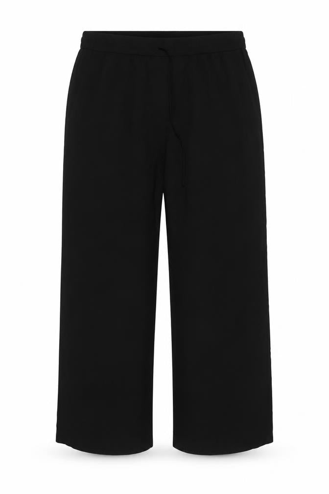 Marks & Spencer Women's Black UK 20 Short Straight Pull-On Trousers