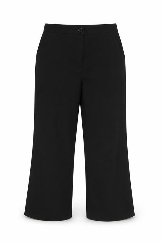 Nobody's Child Women Black UK 14 High Rise Flared Stretch Trousers