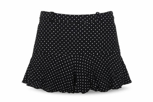 Zara Women Black Polka Dot Skort Size S High Waist Flare