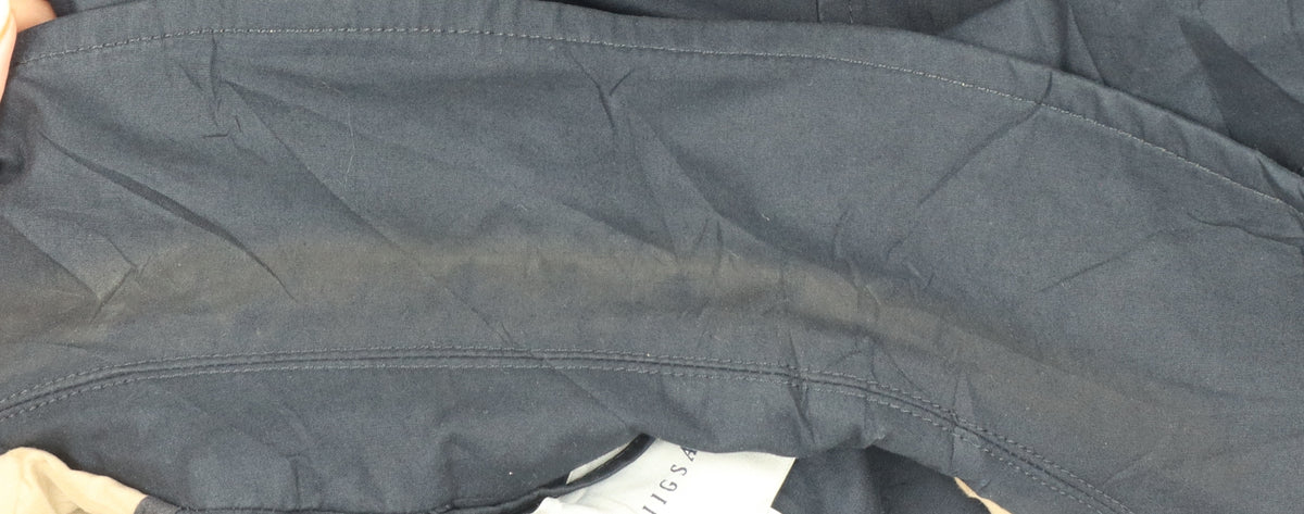 Jigsaw Men’s Navy Blue L Reversible Long Trench Coat Buttoned