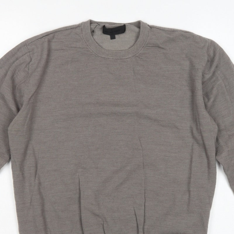 Nicole Farhi Men’s Grey Wool Blend Crew Neck Pullover Jumper L
