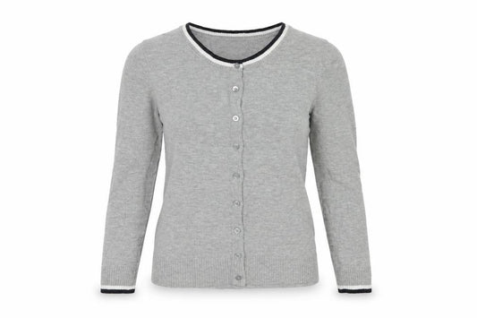 Gap Women Grey XS Button Cardigan Round Neck Long Sleeve Knit