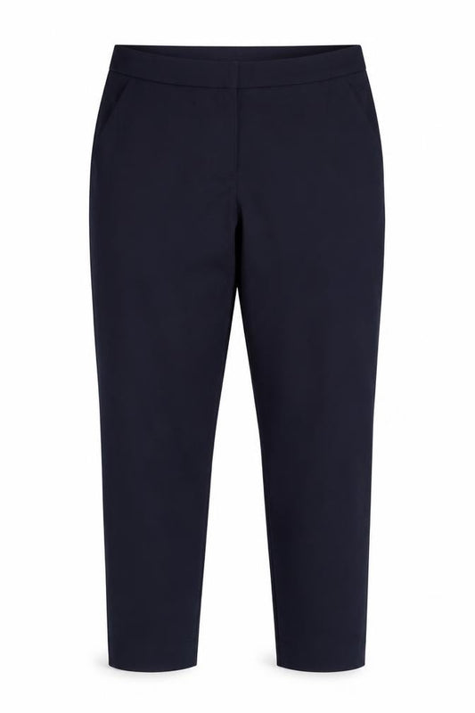 H&M Women’s Navy UK 12 Tailored Straight Dress Trousers Pockets