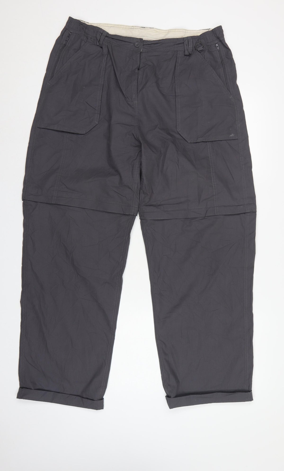 Peter Storm Women’s Grey Size 18 Convertible Cargo Trousers