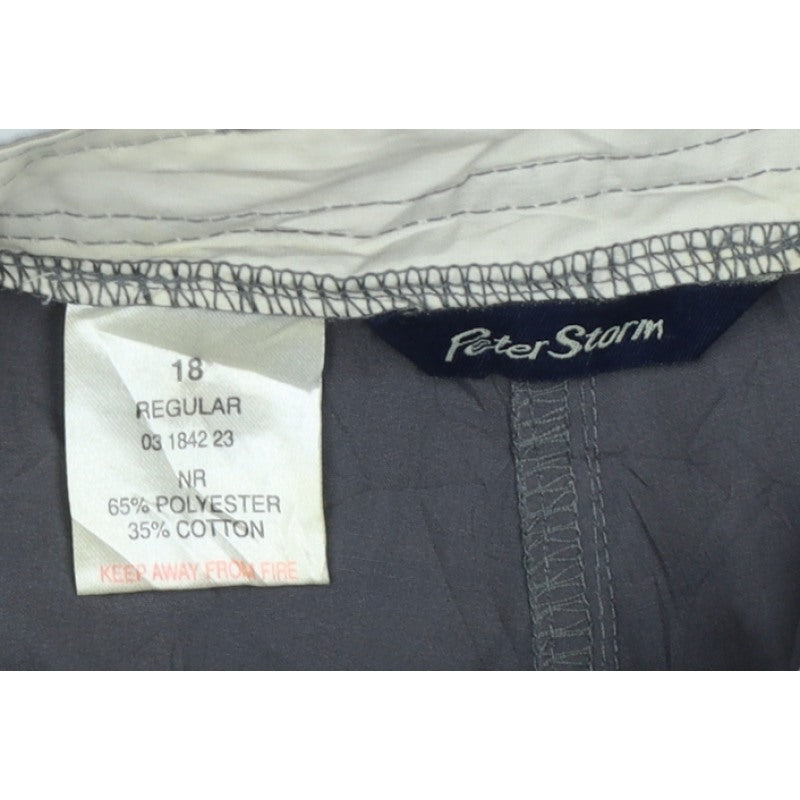 Peter Storm Women’s Grey Size 18 Convertible Cargo Trousers