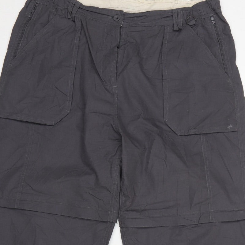 Peter Storm Women’s Grey Size 18 Convertible Cargo Trousers