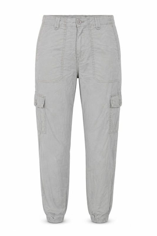 M&S Women Light Grey UK 8 Regular Cargo Trousers Elasticated Cuffs
