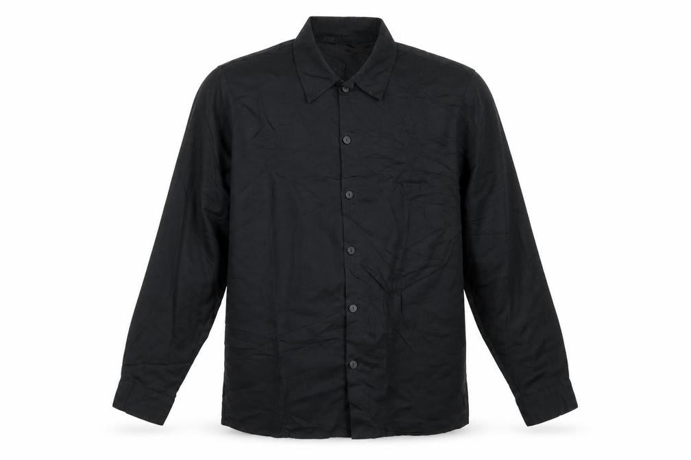 Calvin Klein Men’s Black M Long Sleeve Button-Up Shirt Point Collar