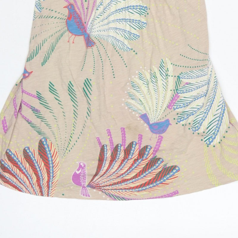 White Stuff Women's Multicoloured Bird Print Wrap Dress UK 12