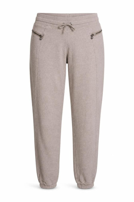 Sweaty Betty Women Beige L Fleece Jogger Trousers Zip Pockets