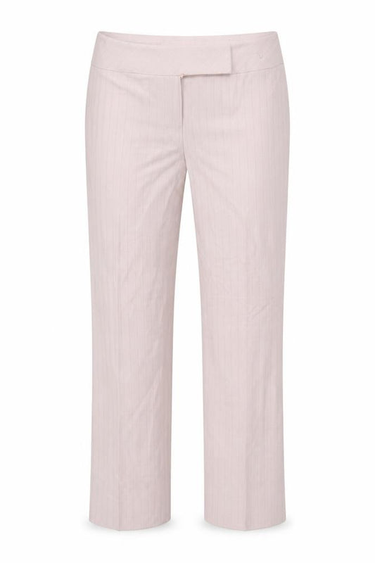 Di Cicco Women’s Pink Pinstripe Tailored Trousers UK 14 Straight Leg
