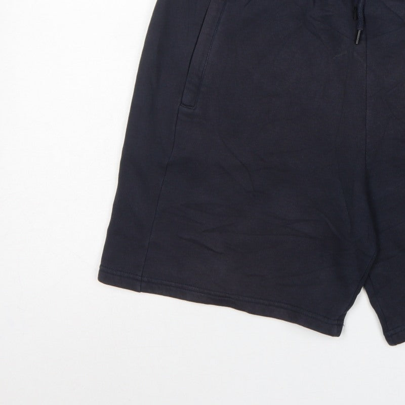 NICCE Men’s Blue M Sweat Shorts Drawstring Logo Pockets