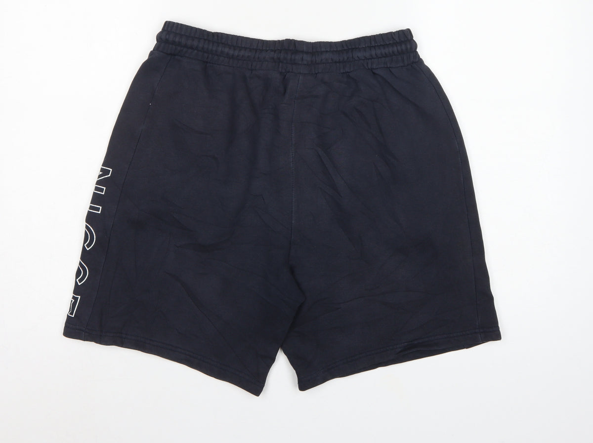 NICCE Men’s Blue M Sweat Shorts Drawstring Logo Pockets