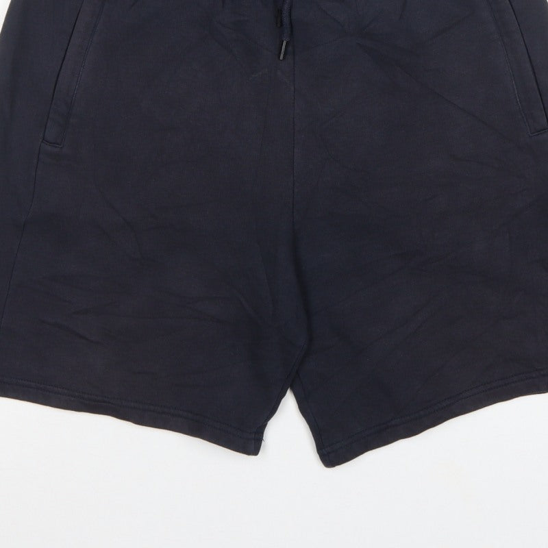 NICCE Men’s Blue M Sweat Shorts Drawstring Logo Pockets