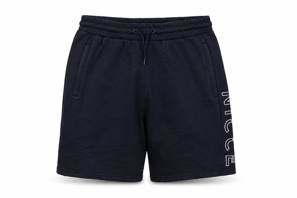 NICCE Men’s Blue M Sweat Shorts Drawstring Logo Pockets