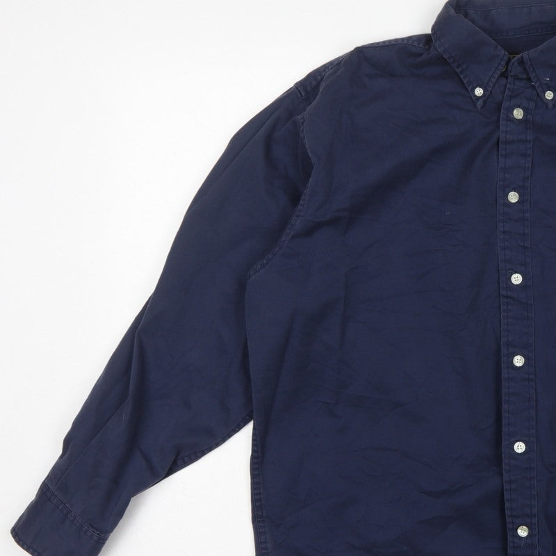 Lee Men’s Navy Blue L Long Sleeve Button-Down Cotton Shirt