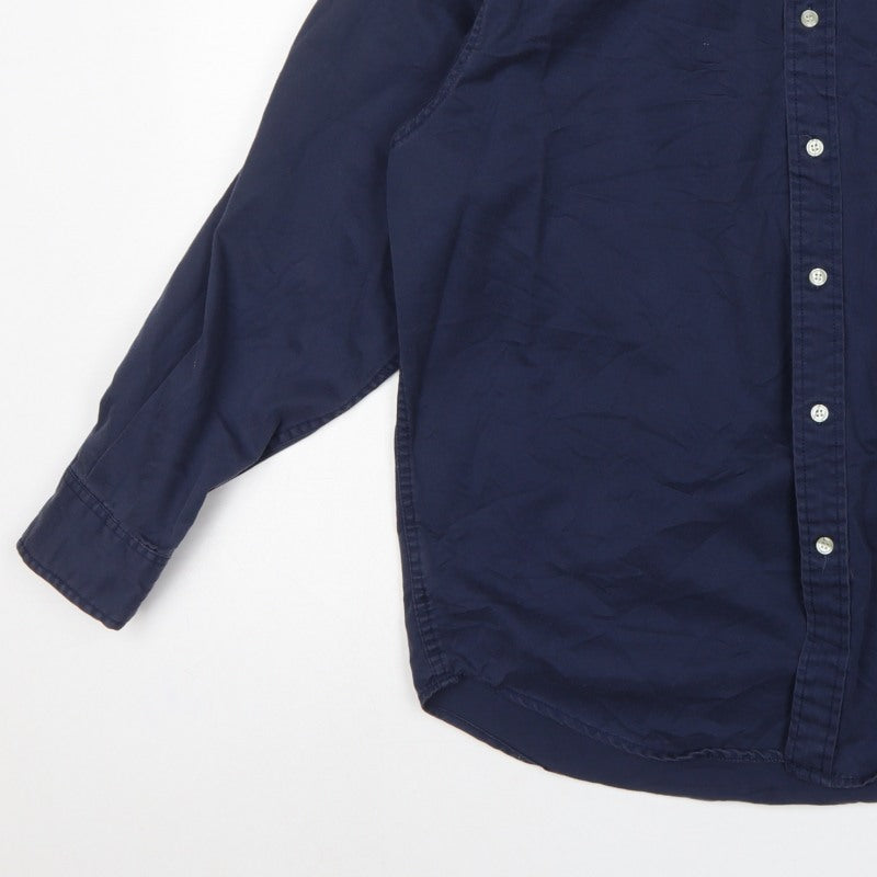 Lee Men’s Navy Blue L Long Sleeve Button-Down Cotton Shirt