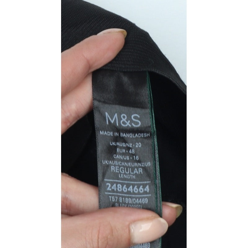 Marks and Spencer Women’s Black Size 20 Regular Stretch Leggings
