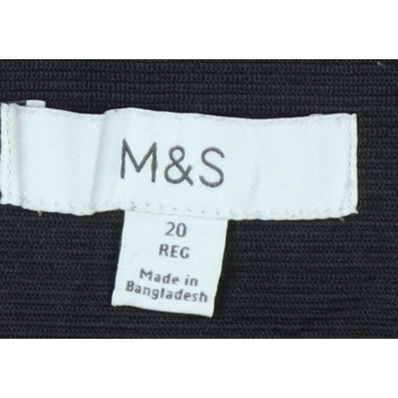 Marks and Spencer Women’s Black Size 20 Regular Stretch Leggings