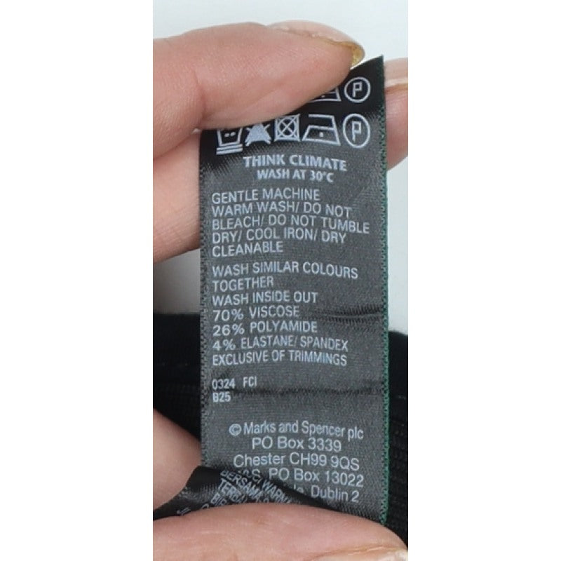Marks and Spencer Women’s Black Size 20 Regular Stretch Leggings
