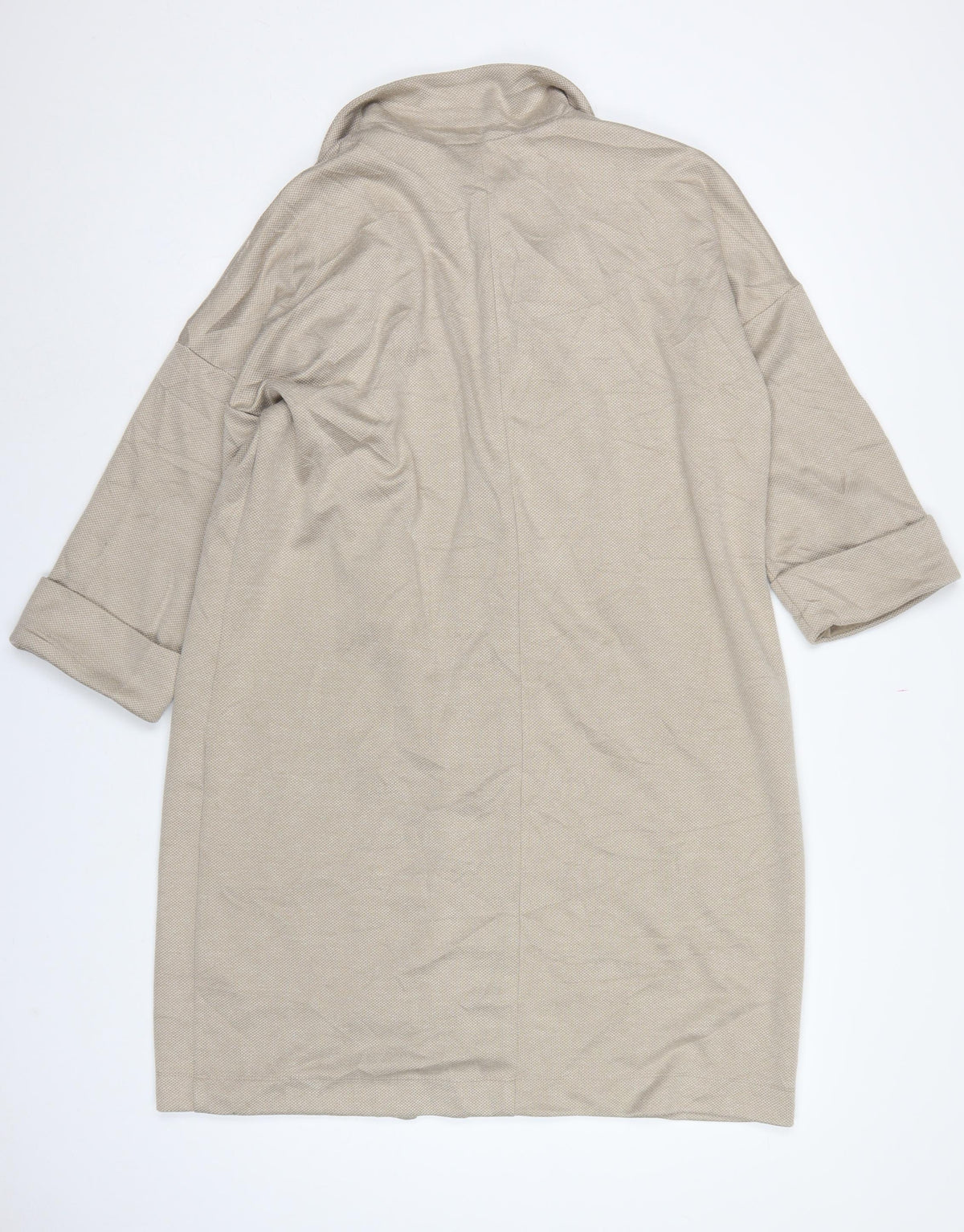 PIECES Women’s Beige UK 14 Long Oversized Open Overcoat