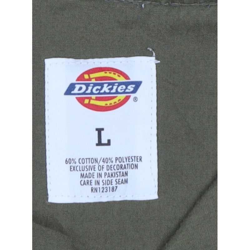 Dickies Men’s Green L Workwear Short Sleeve Button-Up Shirt Pockets
