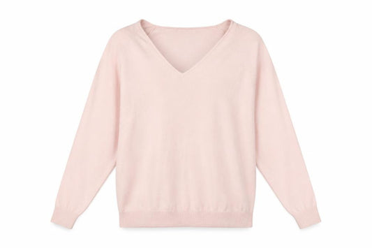 Phase Eight Women’s Pink V-Neck Knit Jumper Size S Long Sleeve