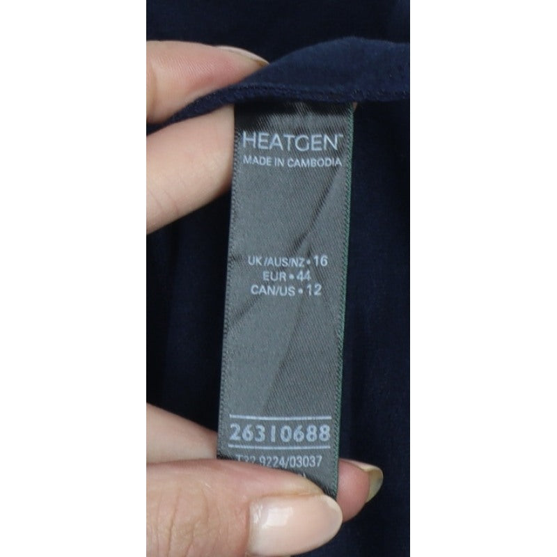Heatgen Women’s Navy UK 16 Basic Thermal Long Sleeve Crew Neck Top