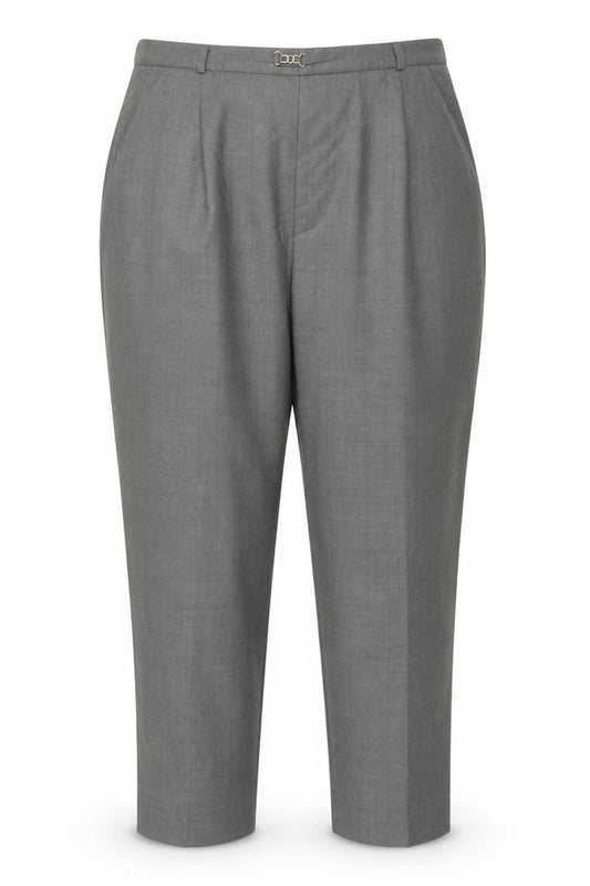 BM Women's Grey Size 18 Slim Tapered Dress Trousers Elastic Waist