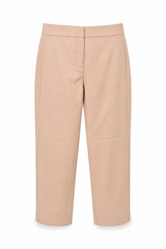 Marks & Spencer Women’s Pink UK 10 Long Straight Cotton Stretch Trousers