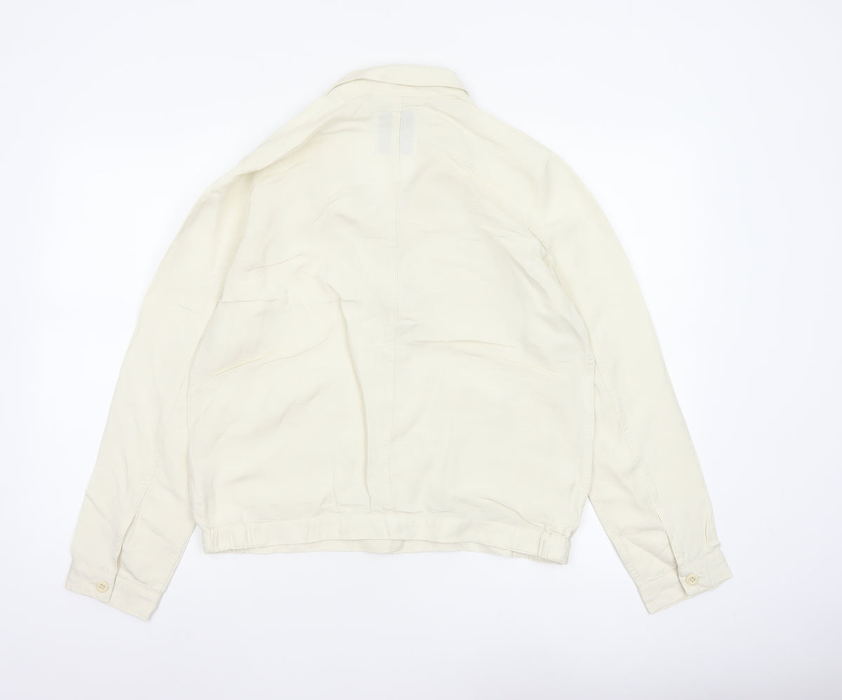 Madewell Women’s Ivory Linen Blend Utility Jacket Size M