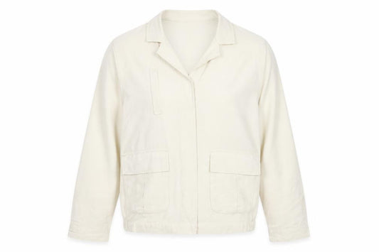 Madewell Women’s Ivory Linen Blend Utility Jacket Size M