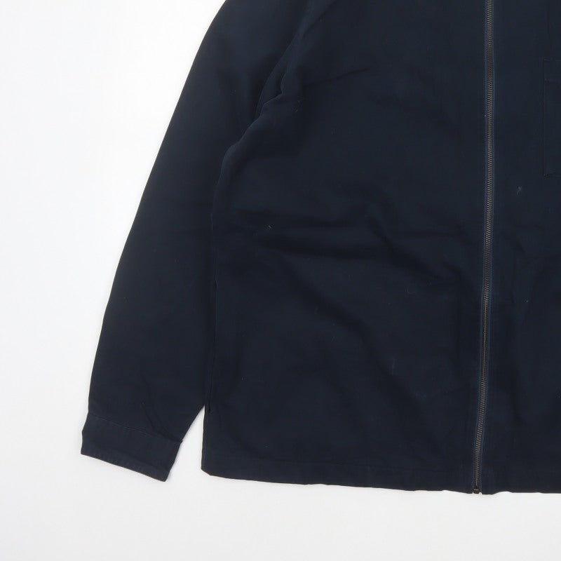 Next Supply Men’s Navy Blue XL Cotton Zip Workwear Jacket Collared