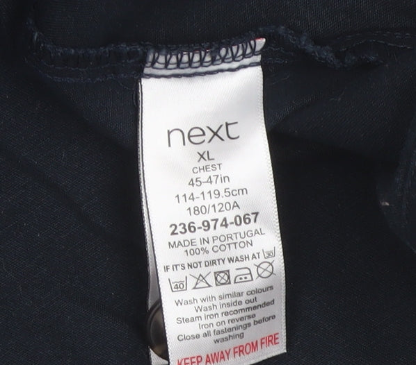 Next Supply Men’s Navy Blue XL Cotton Zip Workwear Jacket Collared