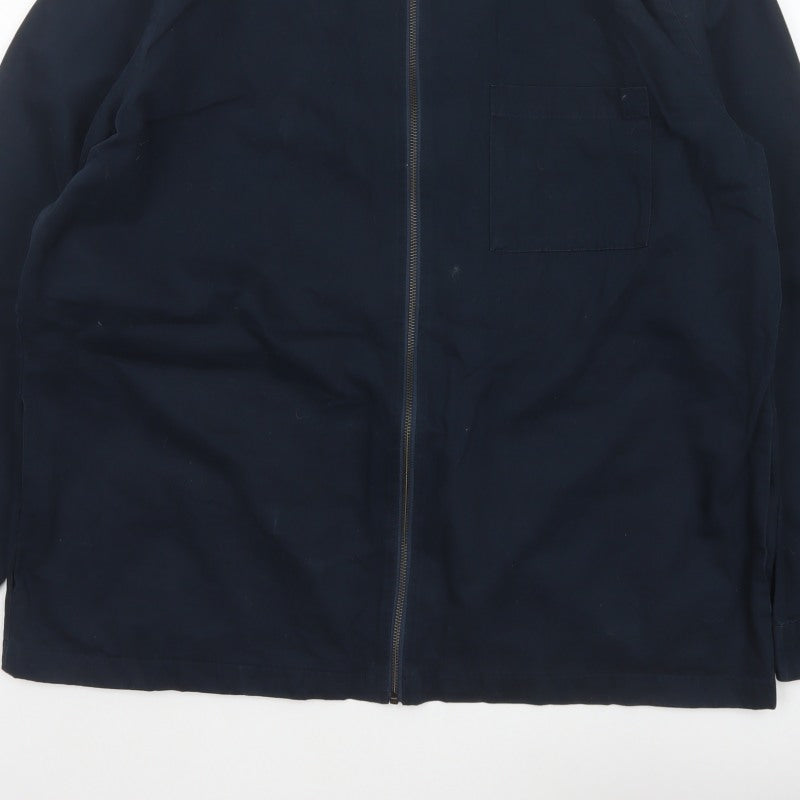 Next Supply Men’s Navy Blue XL Cotton Zip Workwear Jacket Collared