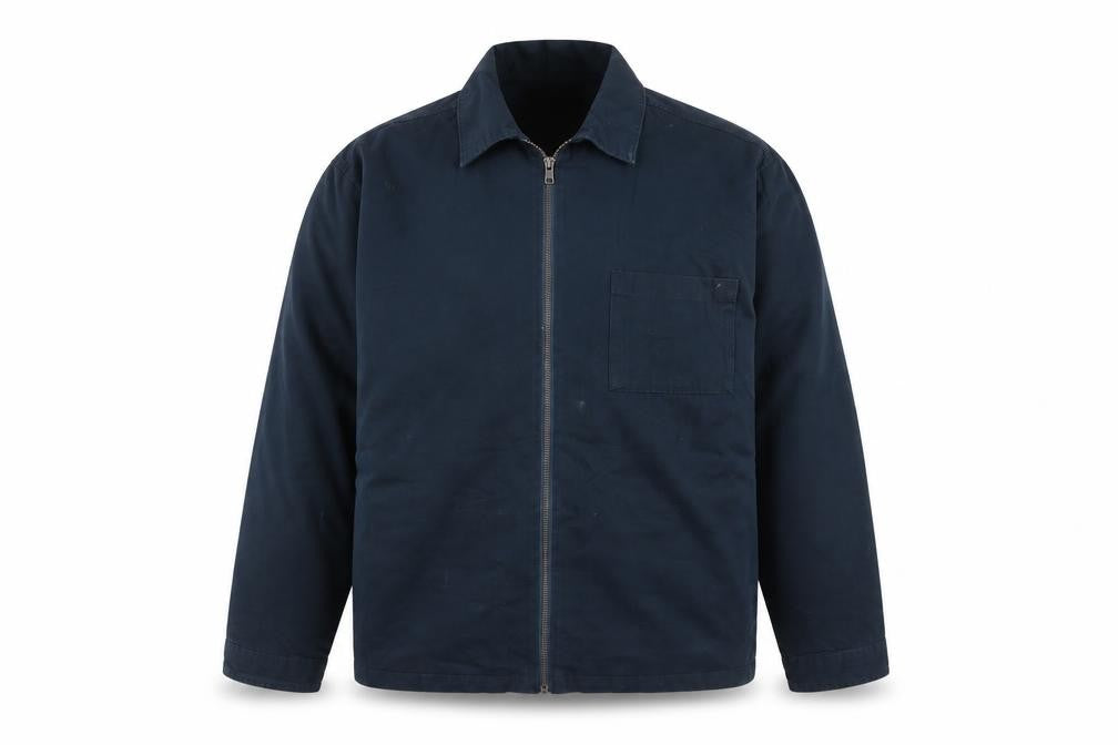 Next Supply Men’s Navy Blue XL Cotton Zip Workwear Jacket Collared
