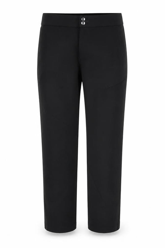 Wall London Women’s Black UK 12 High Rise Tailored Straight Work Trousers