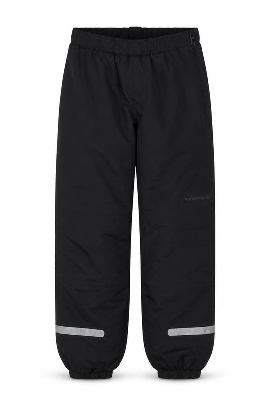 Polarn O. Pyret Unisex Kids Black 11-12 Years Weather Pro Snow Pants