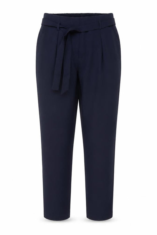 Lipsy London Women’s Blue UK 14 Paperbag Tapered Belted Trousers
