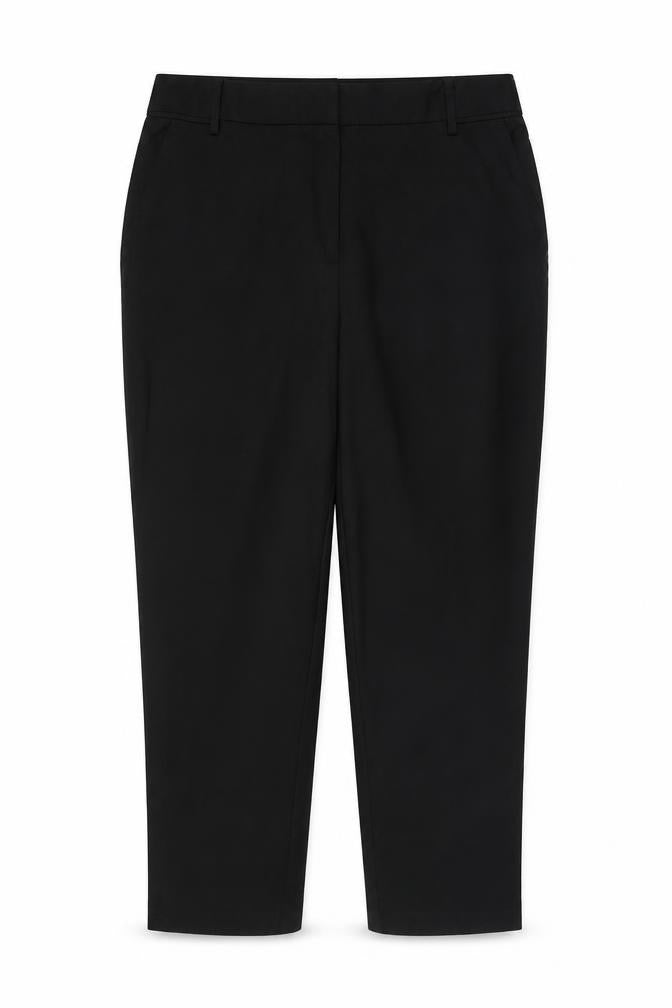 Next Women Black UK 16 Tall Straight Leg Work Trousers Pockets