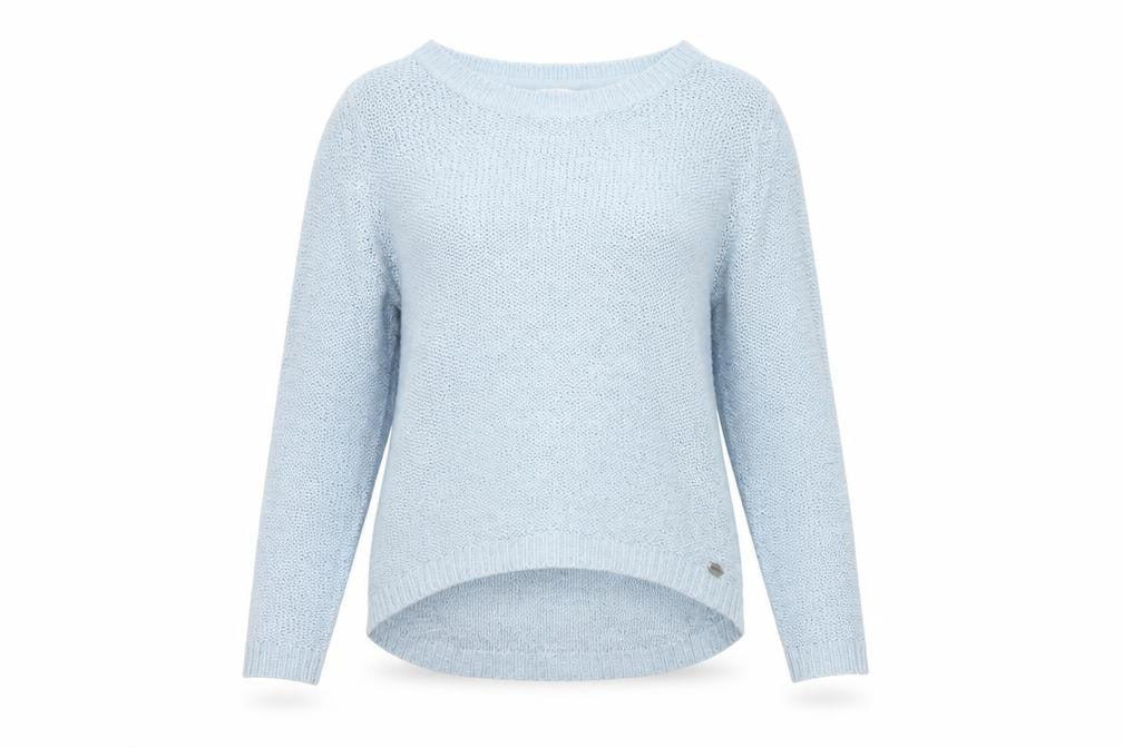 ONLY Women Blue M Crew Neck Raglan Knit Pullover Jumper