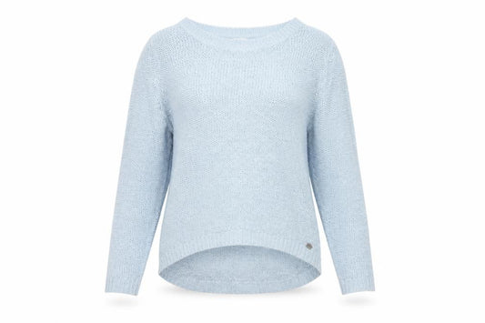 ONLY Women Blue M Crew Neck Raglan Knit Pullover Jumper