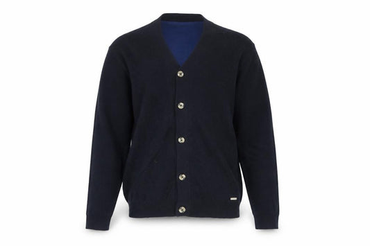 Threadbare Men’s Black Cotton Button Cardigan Size M V-Neck Knit