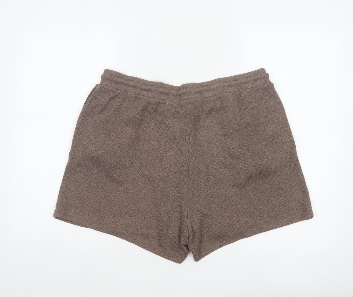 H&M Women’s Brown Wool Blend Knit Drawstring Shorts Size L