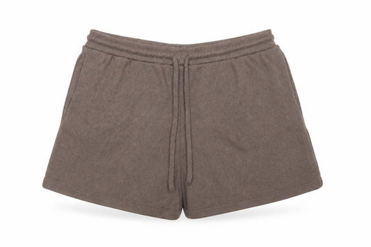 H&M Women’s Brown Wool Blend Knit Drawstring Shorts Size L